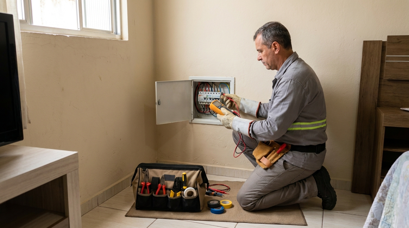 Eletricista trabalhando em Maceió‑AL