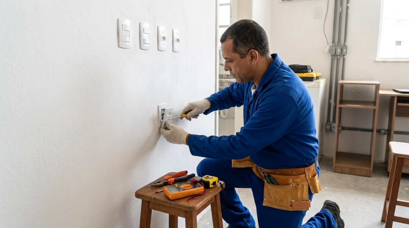 Instalacao de tomada e interruptor profissional em Maceió‑AL