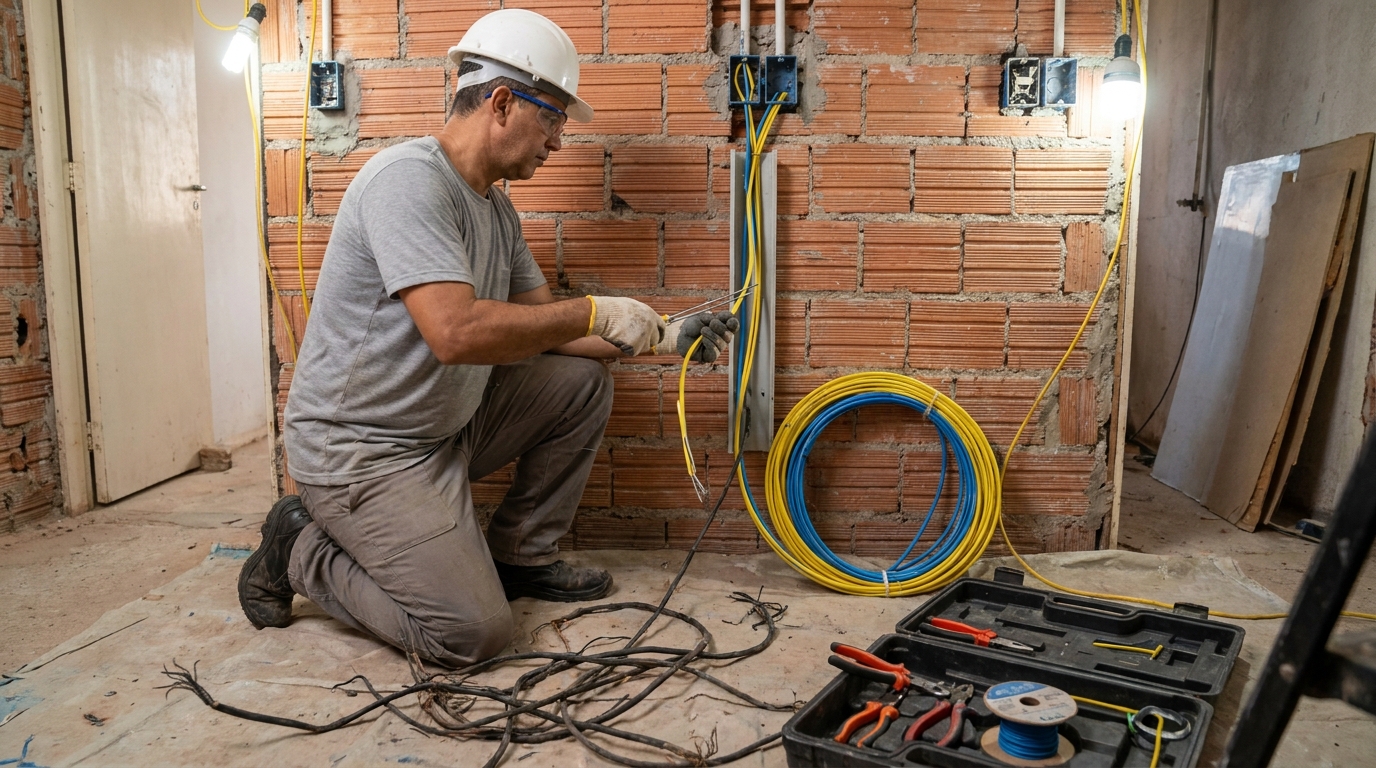 Troca de fiacao eletrica residencial em Maceió‑AL